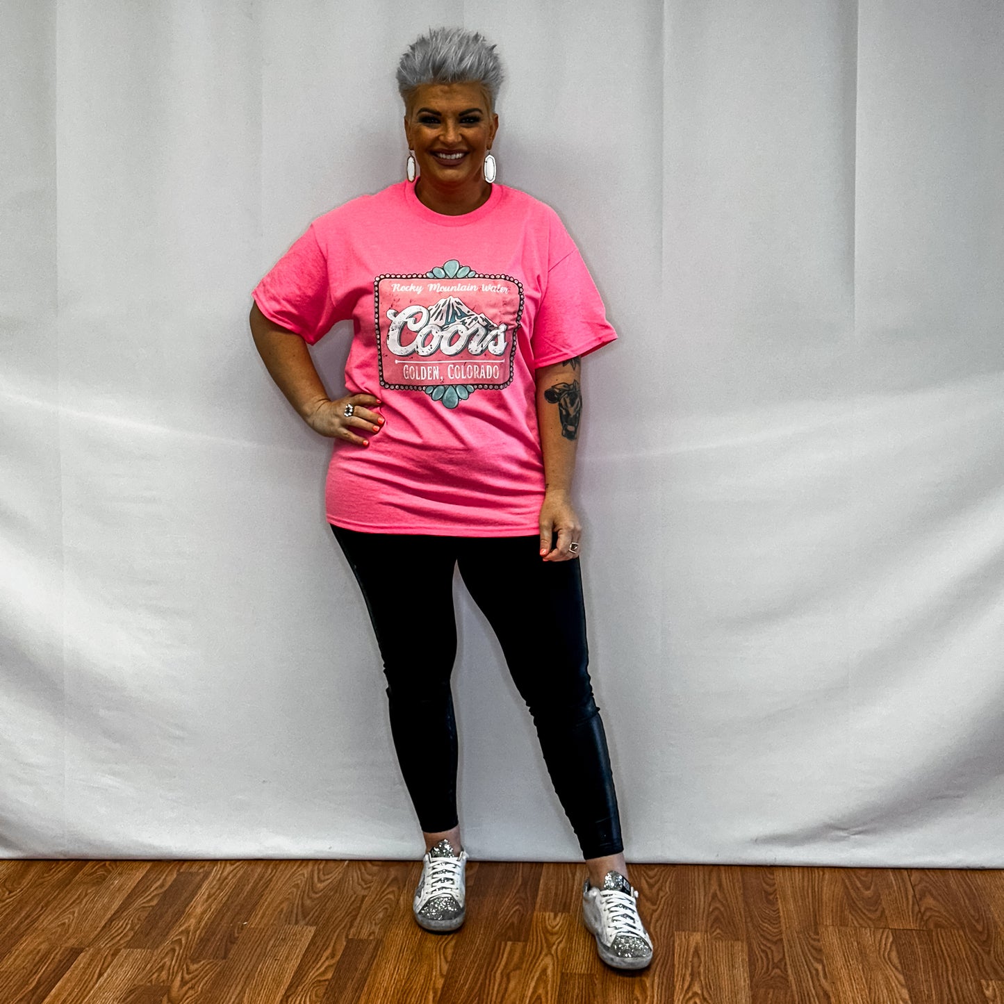 Rocky Mountain Water Tee - Pink