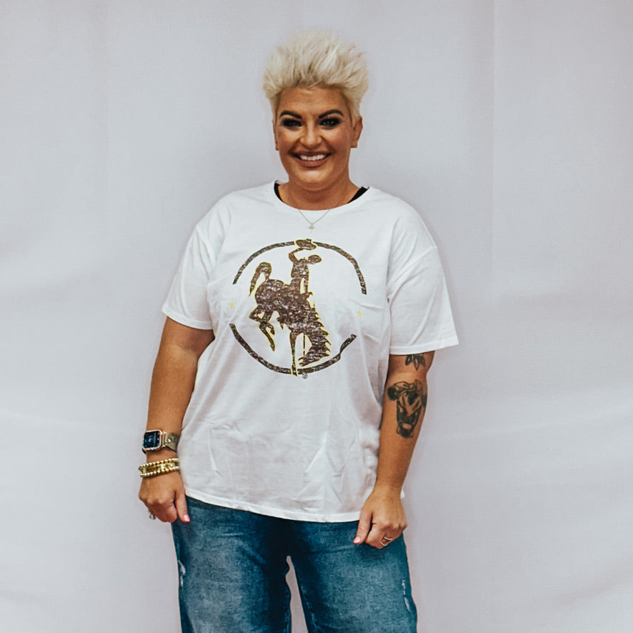 Wyoming Cowboys *END ZONE* The Easy Tee - White