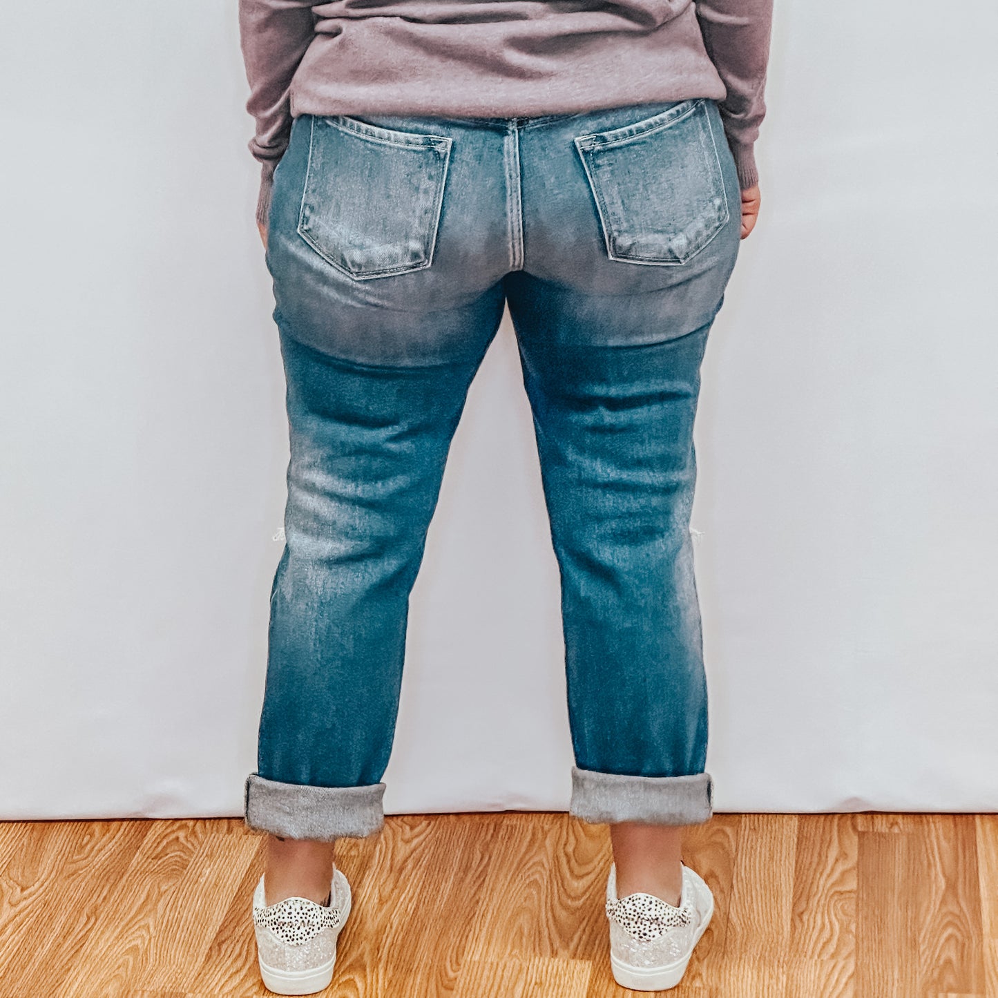 High Rise Slim Straight Denim Jean