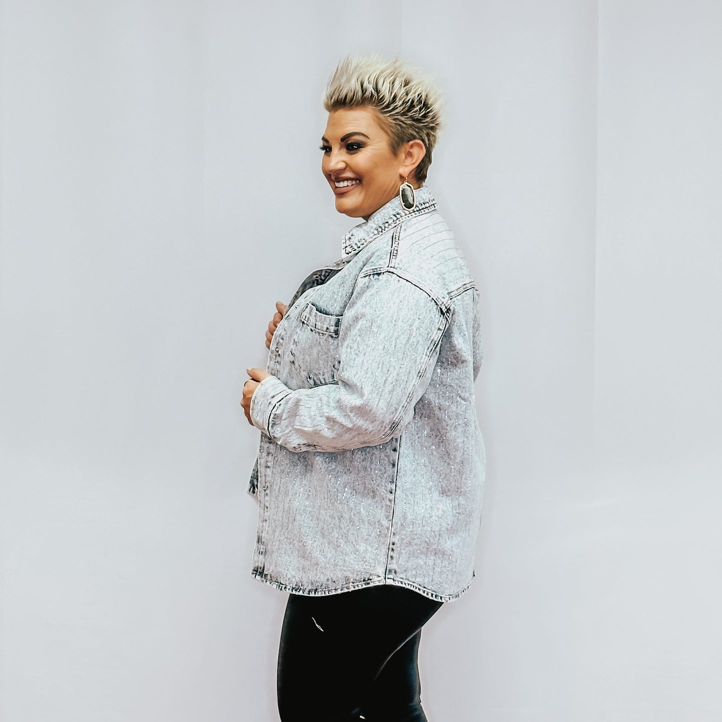Show Stopper Sparkle Denim Jacket