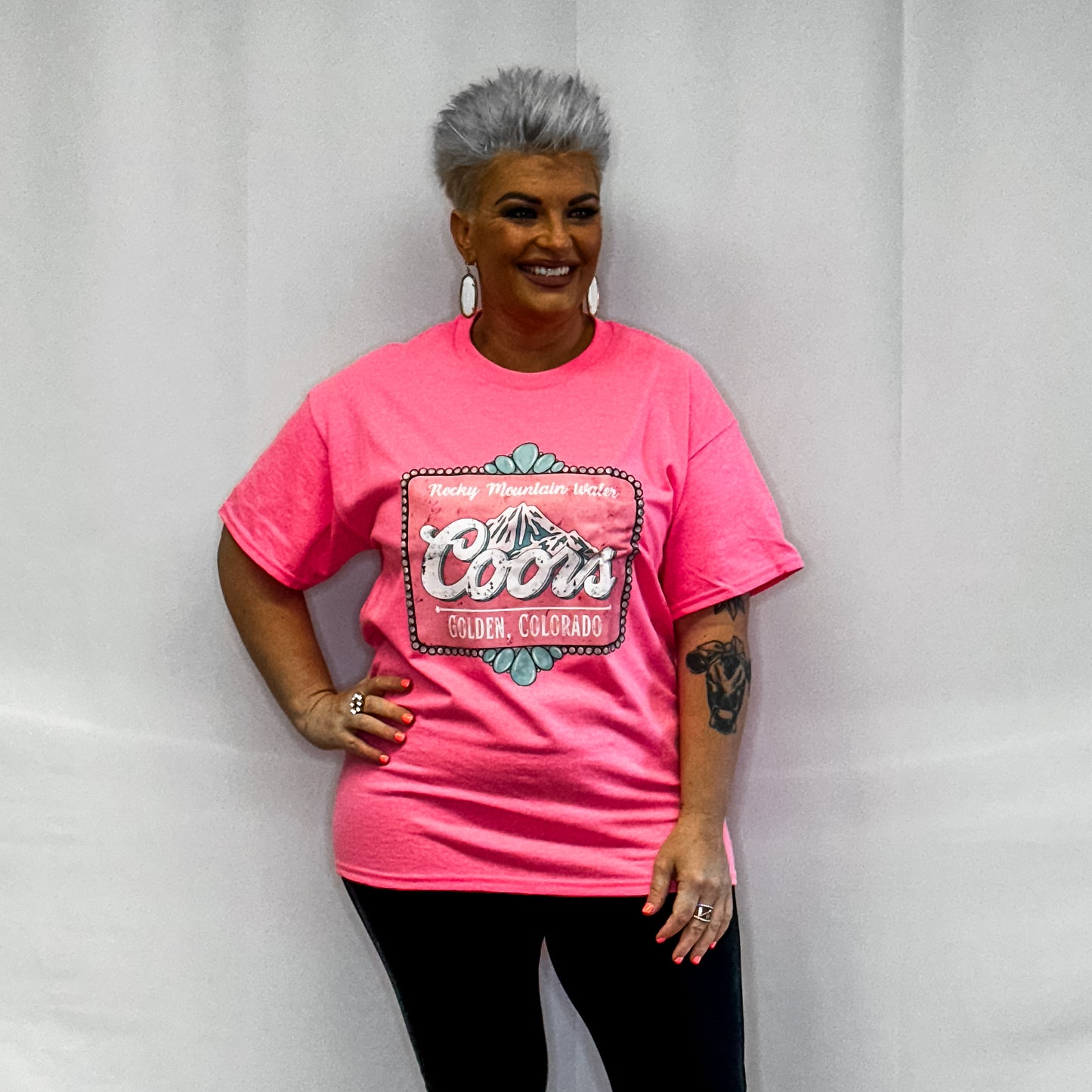 Rocky Mountain Water Tee - Pink