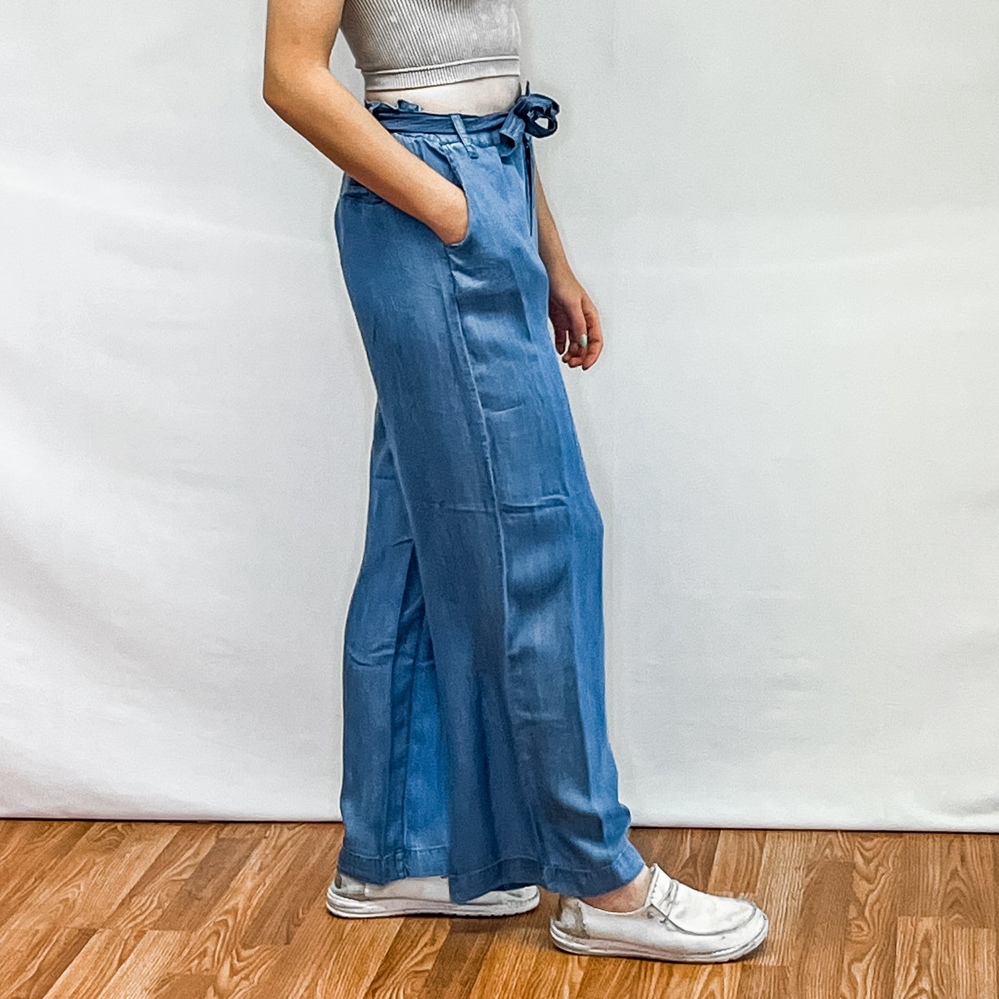 Ladies Woven Pants - Denim Blue