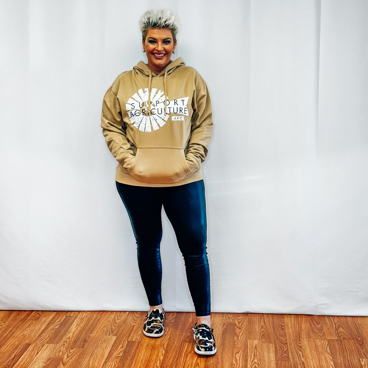 Western Support Agriculture Hoodie - Tan