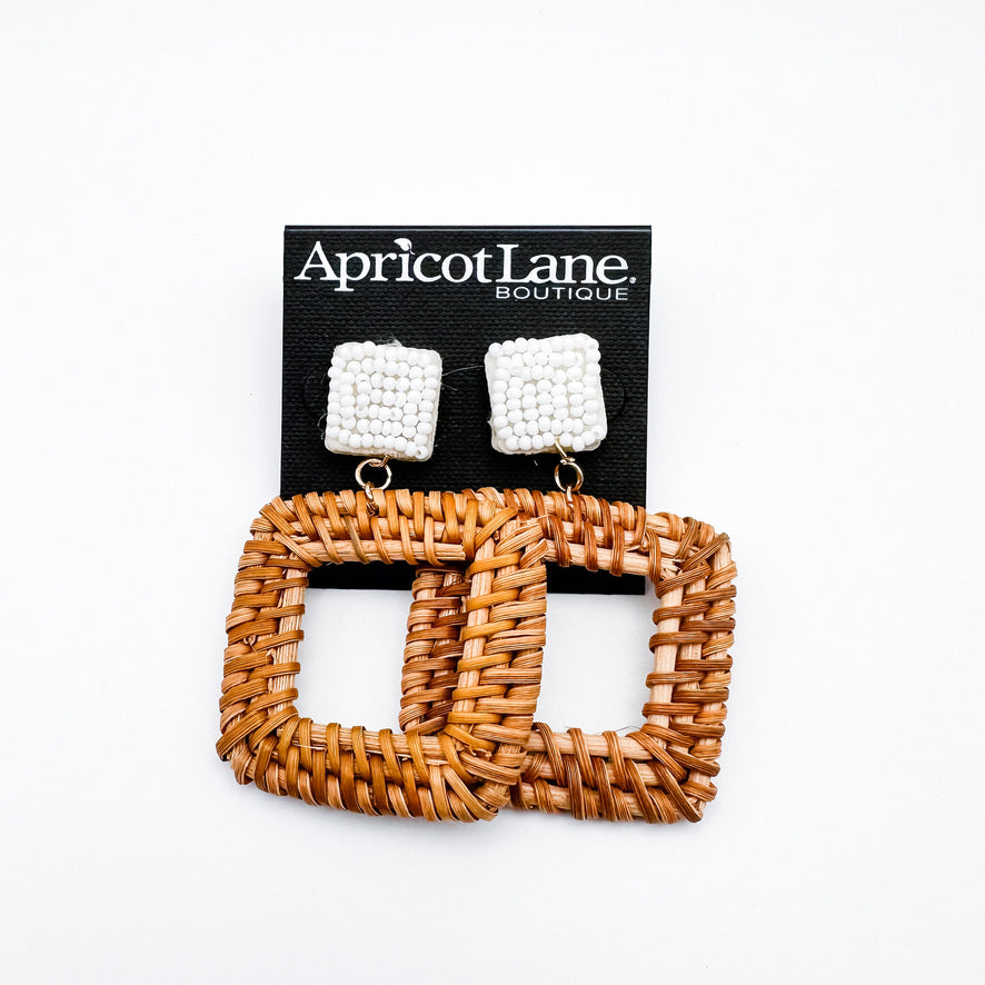 White Bamboo Earrings