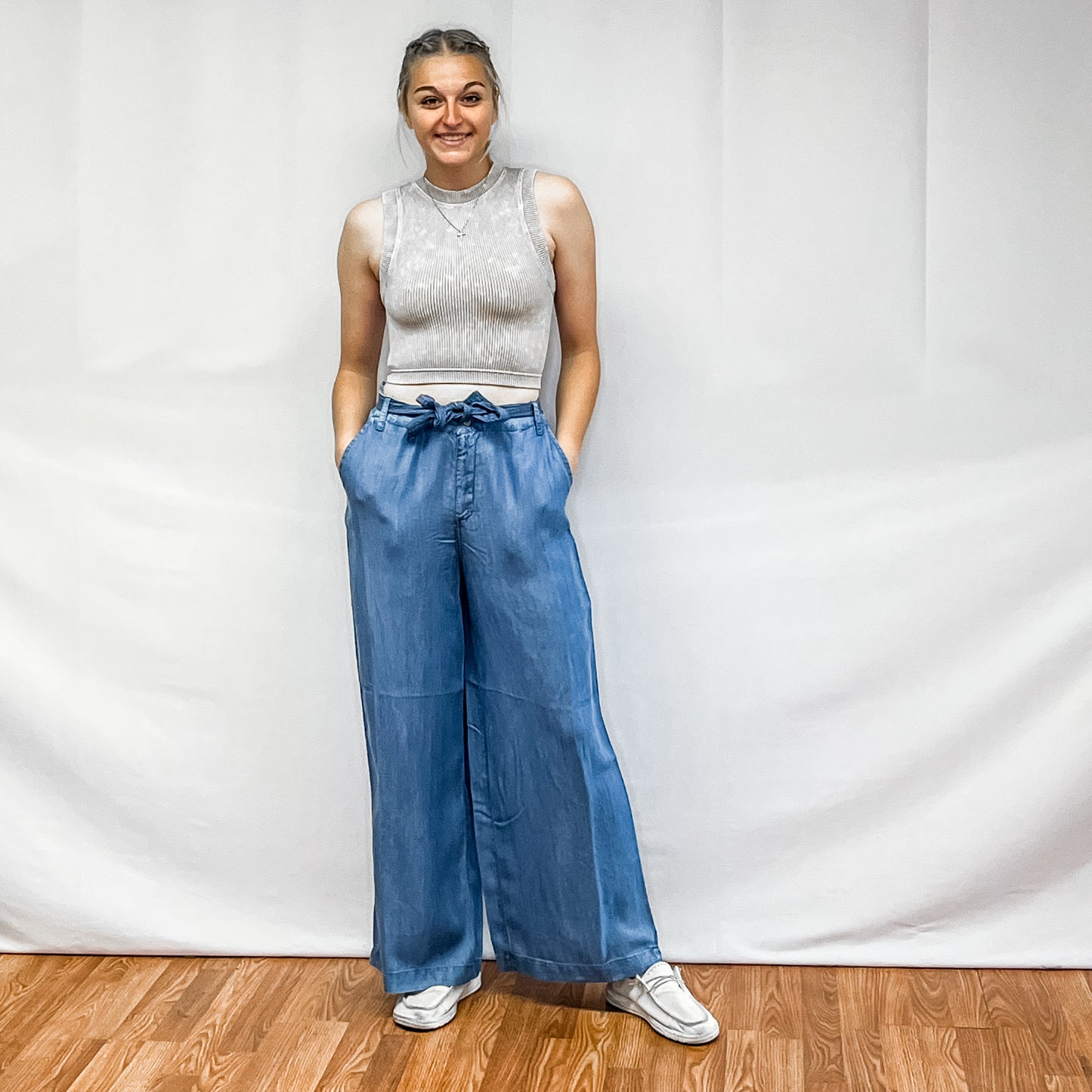 Ladies Woven Pants - Denim Blue