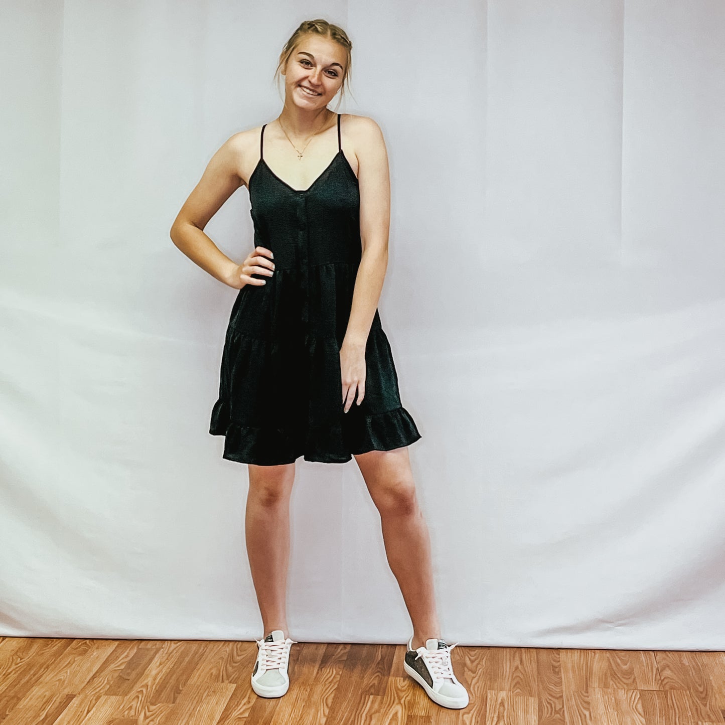 Ladies Woven Dress - Black