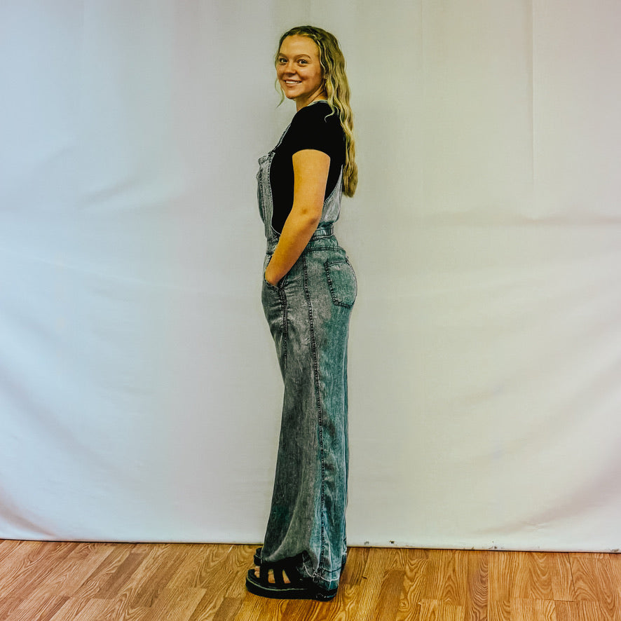 Mineral Washed Jumpsuit - Denim