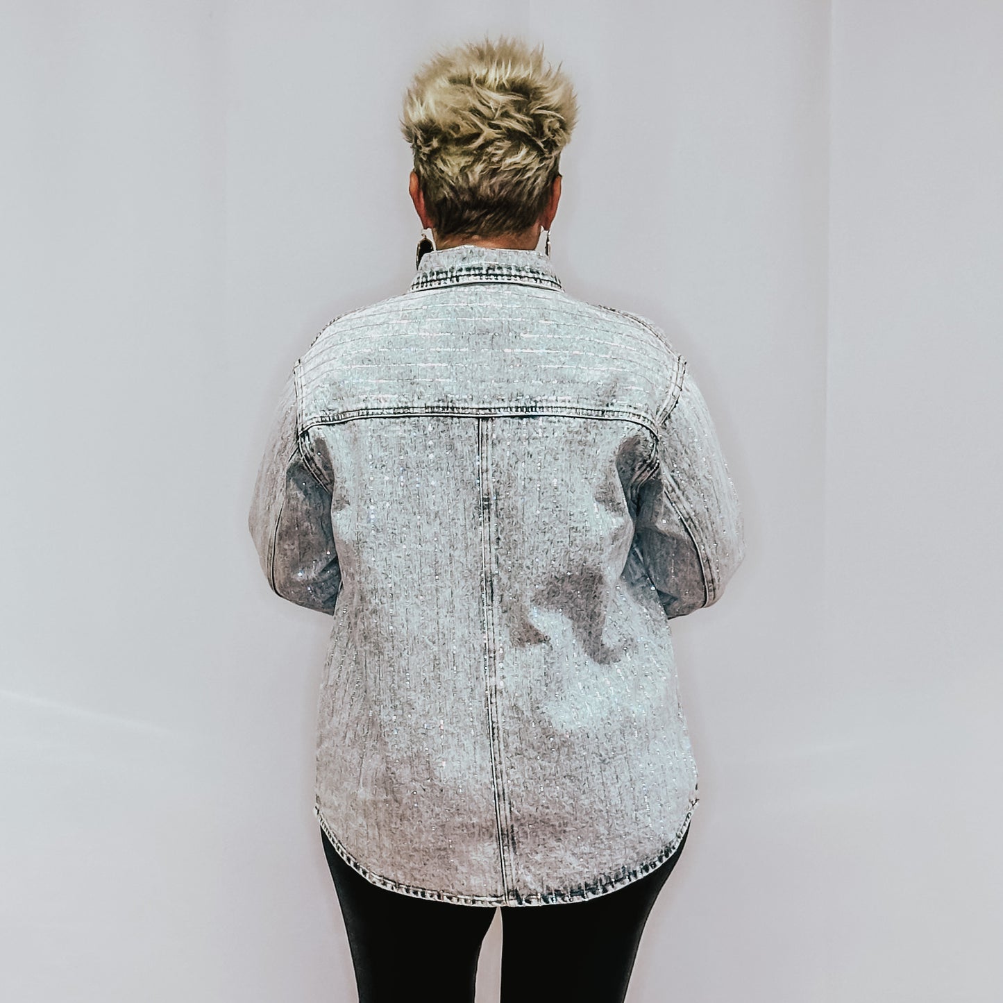 Show Stopper Sparkle Denim Jacket