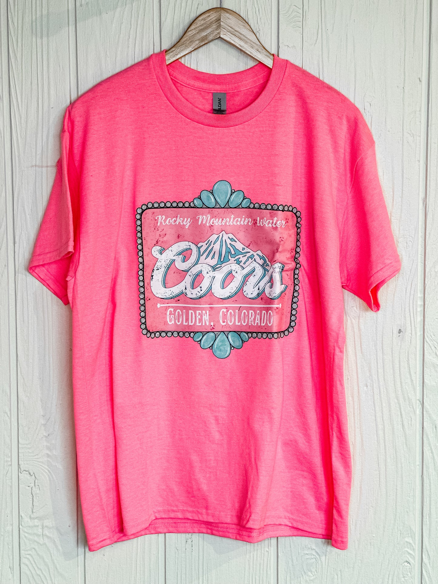 Rocky Mountain Water Tee - Pink