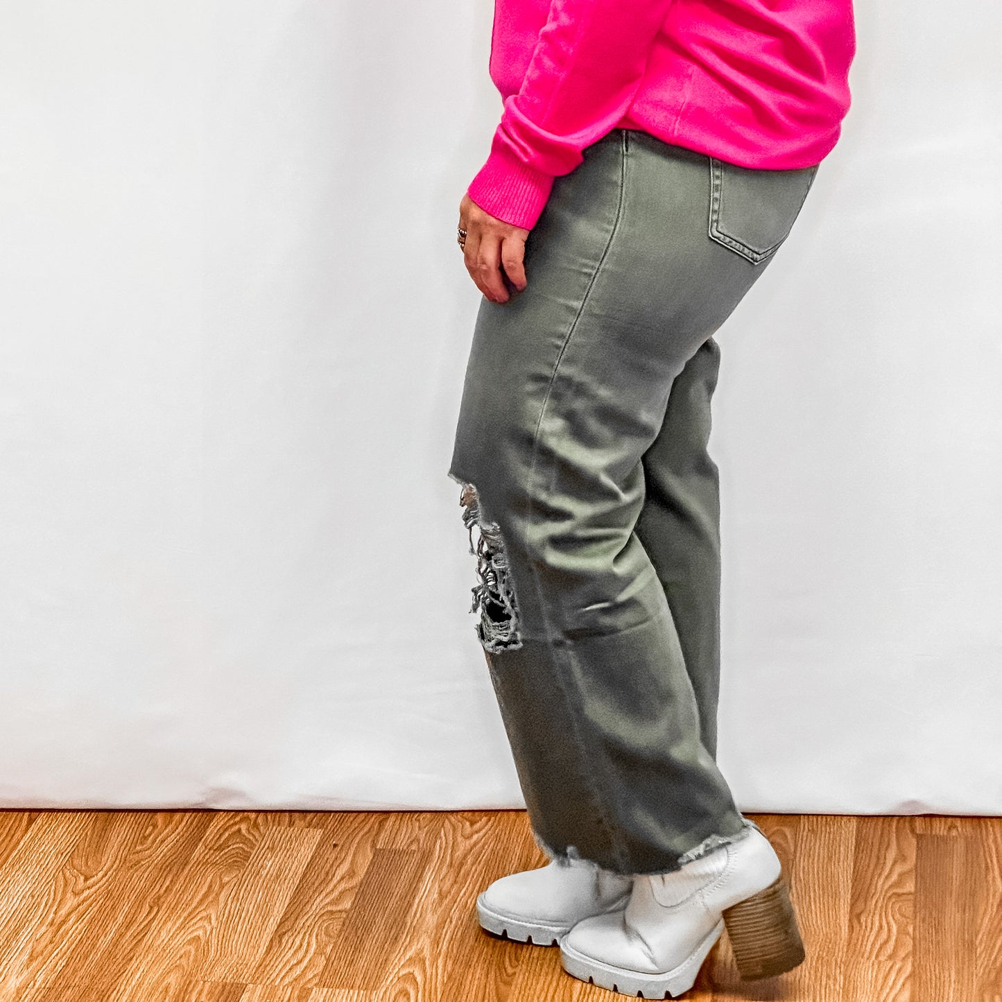 90's Vintage Crop Flare Jean - Beetle