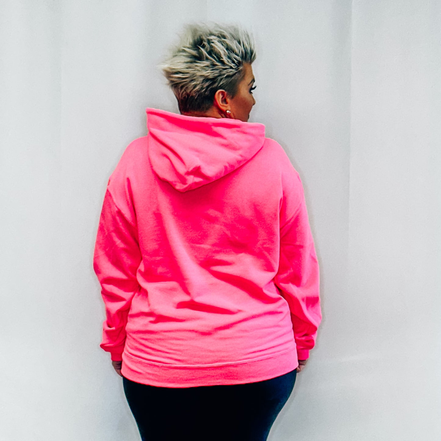 Western Watercolor Cow Hoodie - Pink