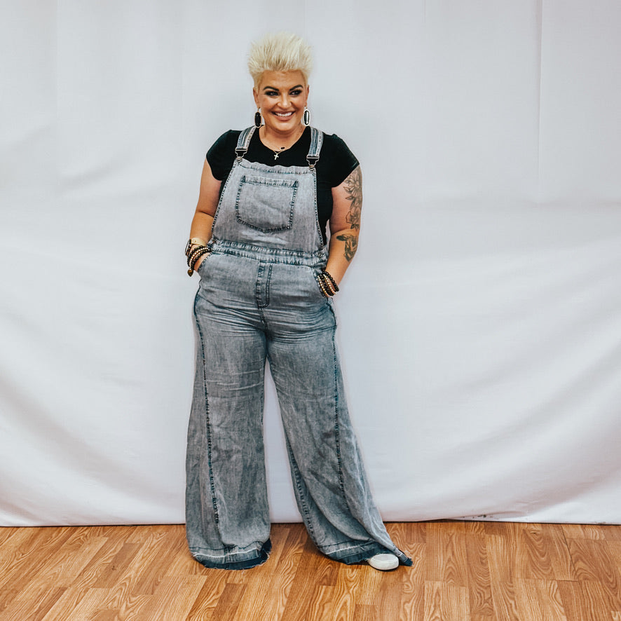 Mineral Washed Jumpsuit - Denim