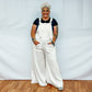 Adjustable Straps Jumpsuit with Pockets - Cream
