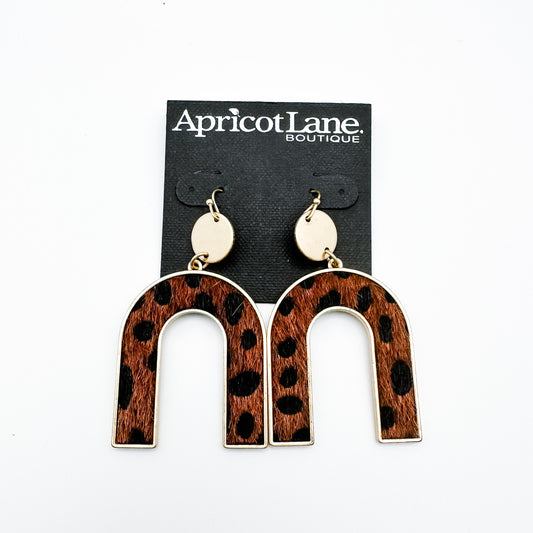 Animal Print U Earrings