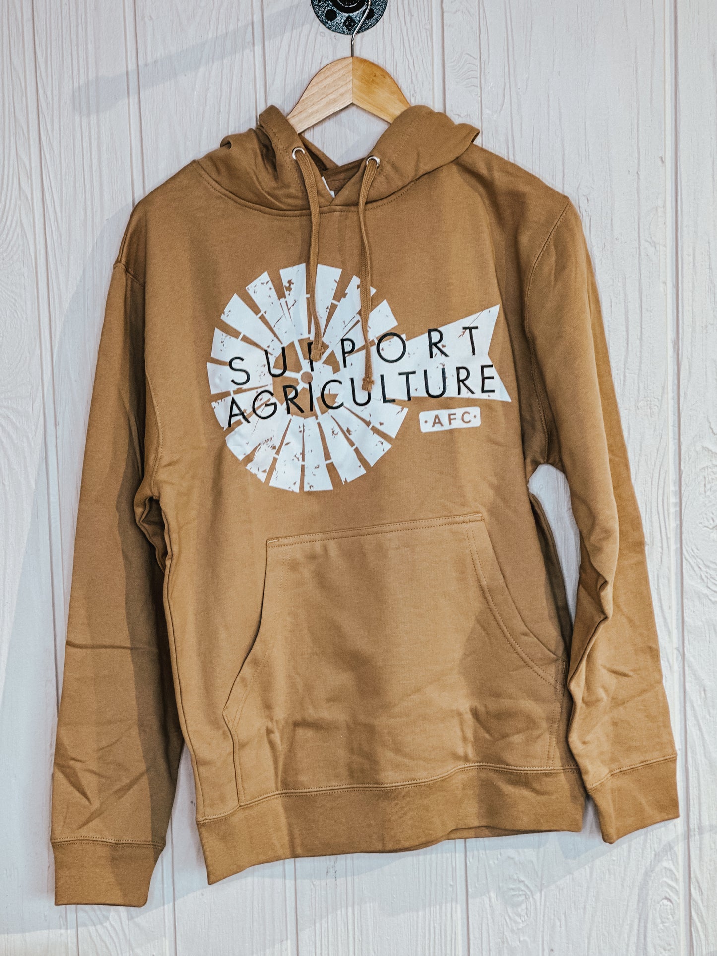 Western Support Agriculture Hoodie - Tan