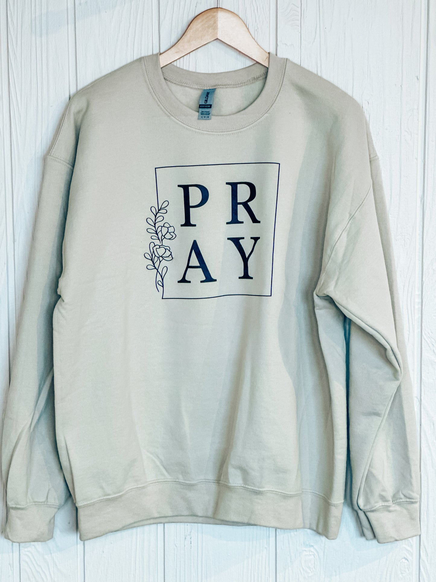 Pray Crewneck Sweatshirt - Sand