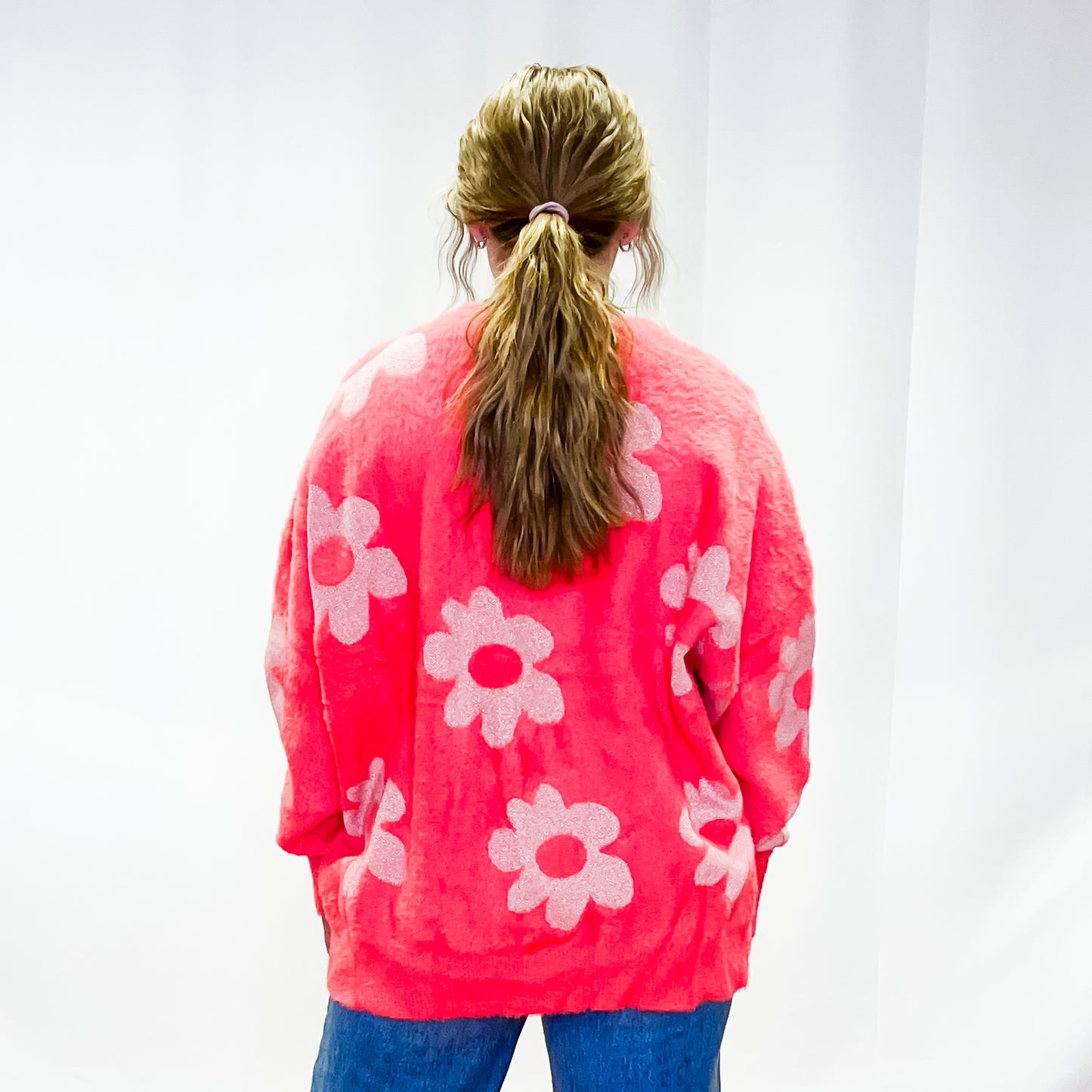 Daisy Mohair Sweater - Coral