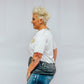 Wyoming Cowboys Cross Roads Bleach Dyed Short Sleeve Tee - White/Grey