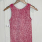2 Way Neckline Washed Ribbed Cropped Tank Top - Ash Pink