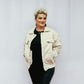 Stone Wash Quilted Jacket - Cream
