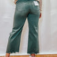 90's Vintage Crop Flare Jean - Mallard Green