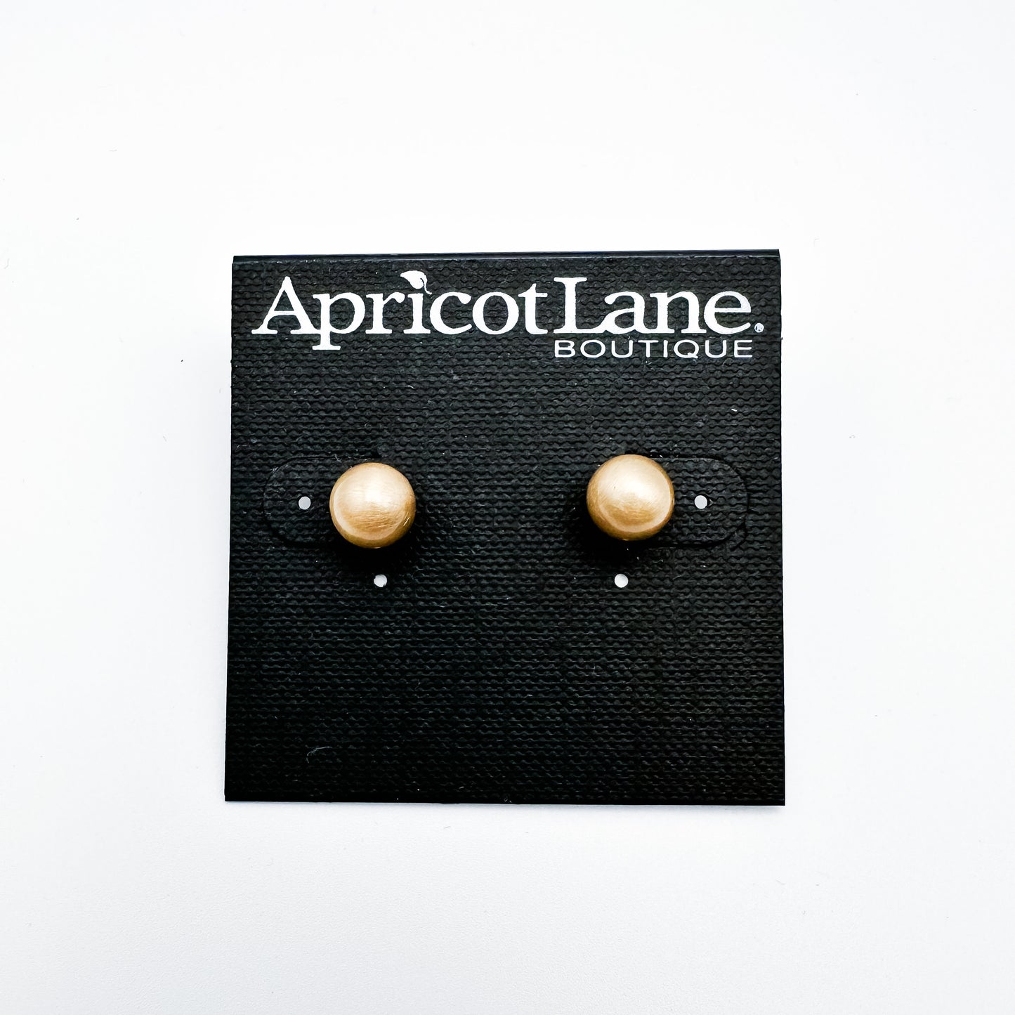 Brushed Gold Stud Earrings